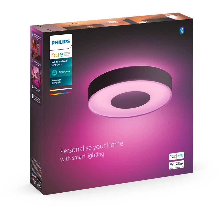 Philips Hue White and Color Ambiance Xamento Deckenleuchte Ø 38,1 cm Schwarz