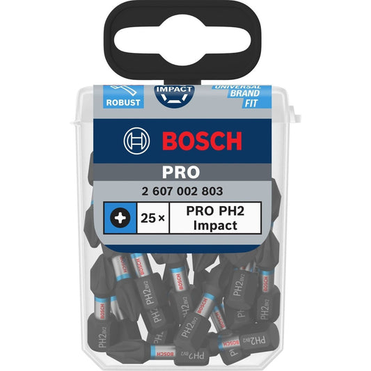 Bosch Impact Control Schraubendreher-Bits PH2 25mm 25-tlg (2607002803)