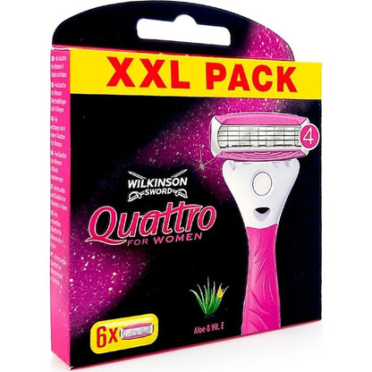 Wilkinson Quattro for Women Rasierklingen 6er Pack Ersatzklingen