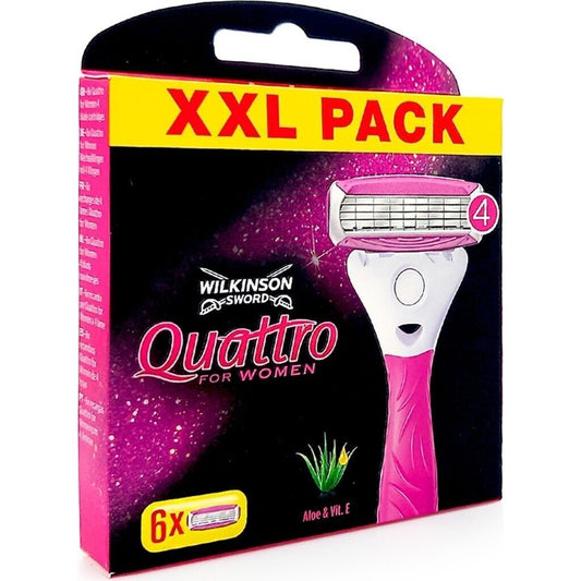 Wilkinson Quattro for Women Rasierklingen 6er Pack Ersatzklingen