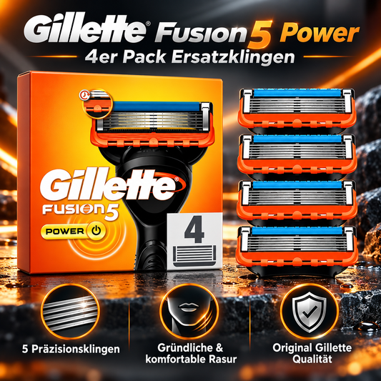 Gillette Fusion5 Power Rasierklingen – 4er Pack – Produktbild 1