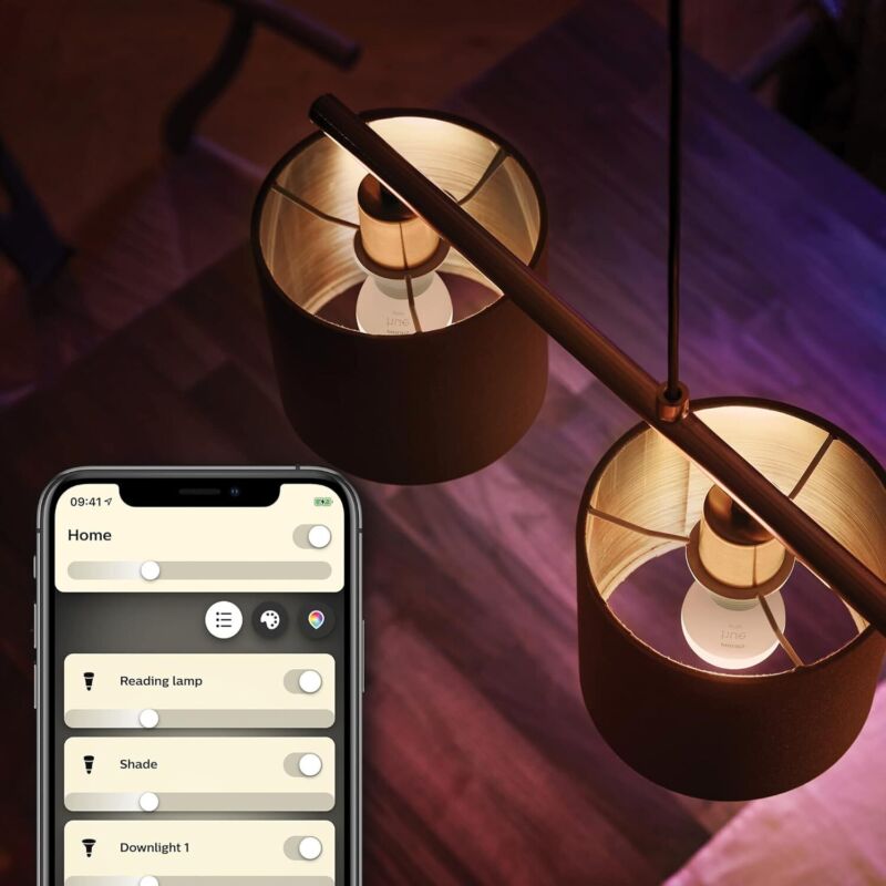 Philips Hue White E14 LED Leuchte in Tropfenform (470 Lm)