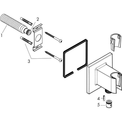 hansgrohe FixFit Porter E Schlauchanschluß 26889000 für Handbrause, chrom