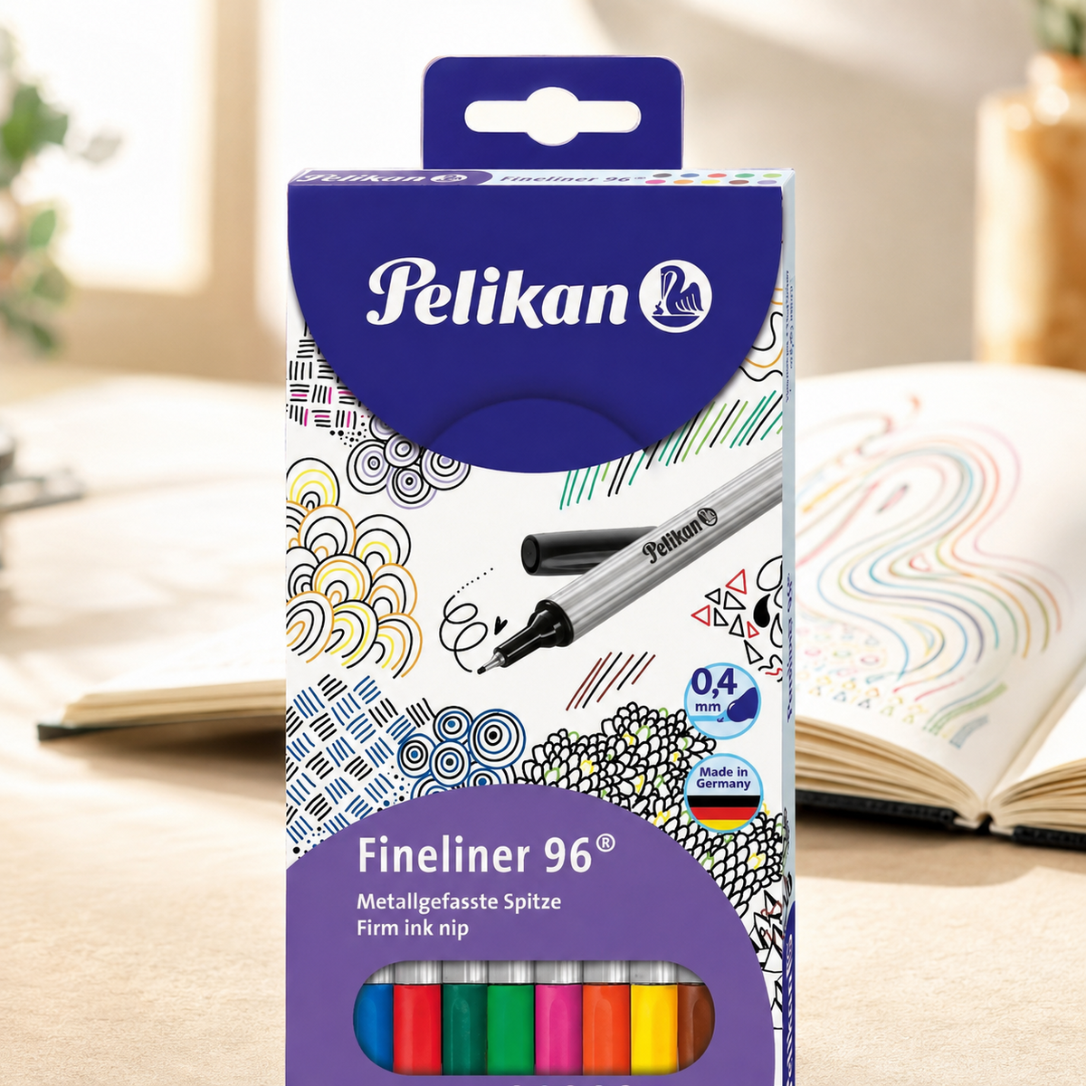 Pelikan Fineliner 96 10 Farben sortiert im Etui 0.4mm