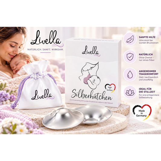 Livella Silberhütchen für Brustwarzen, 2 Stück NEU – Produktbild 1
