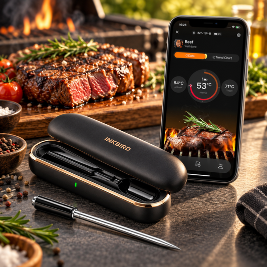INKBIRD Smarte Fleischthermometer INT-14-BW Bluetooth Wifi Sonde Küche BBQ Grill