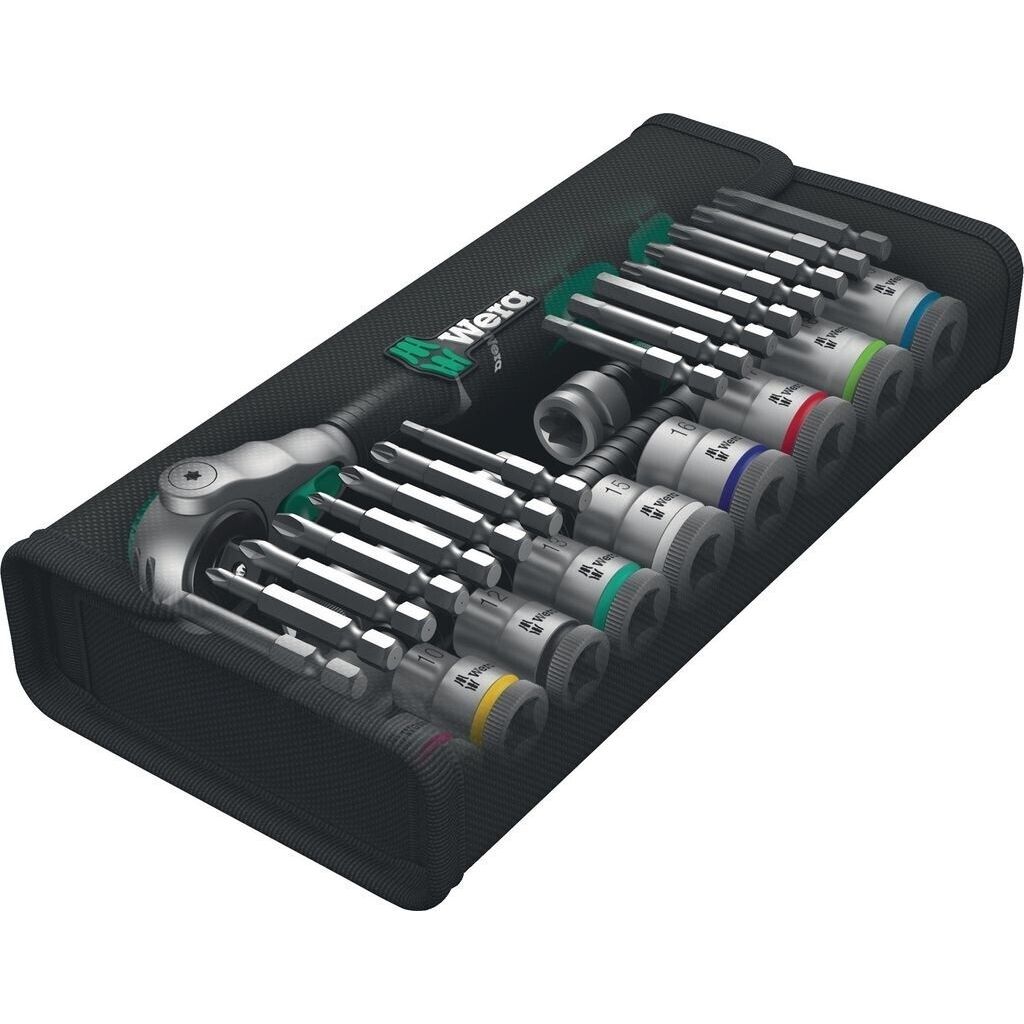 Wera Zyklop Knarren-Sets – 1/4", 3/8", 1/2" Antrieb, metrisch, 27–29-teilig