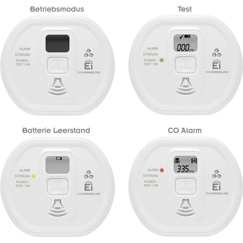 Ei Electroniks Kohlenmonoxid Warnmelder Ei208D,LCD-Display