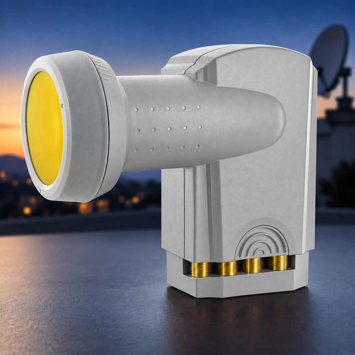SCHWAIGER SUN PROTECT SPS7944 Quad-LNB Satellitenempfang für bis zu 4 Teilnehmer