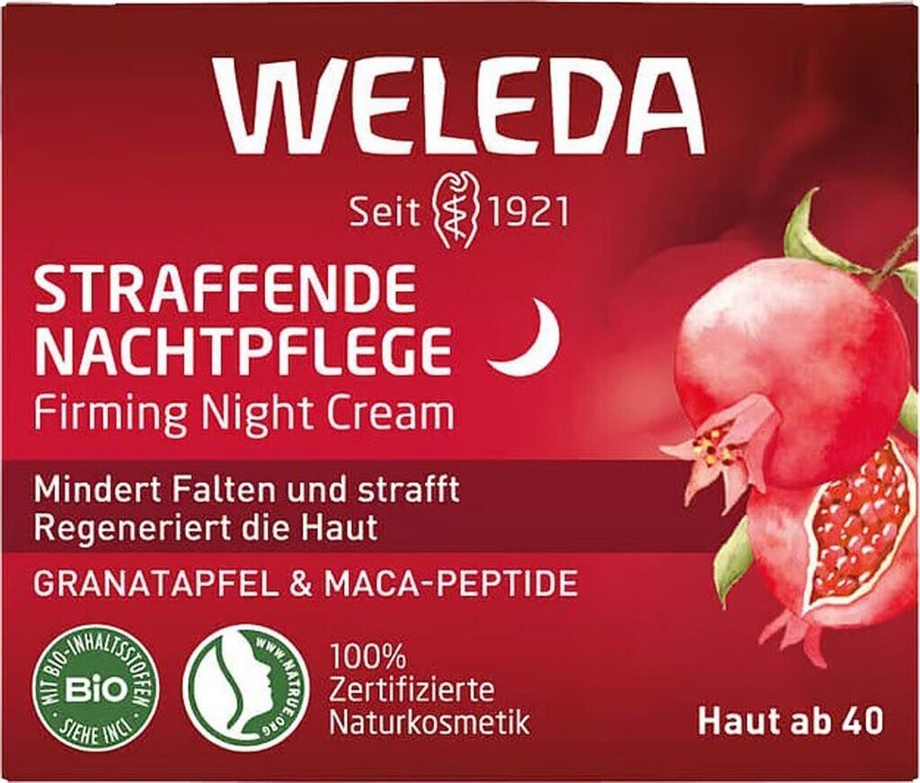 Granatapfel & Maca-Peptide - Straffende Nachtpflege 40ml | WELEDA