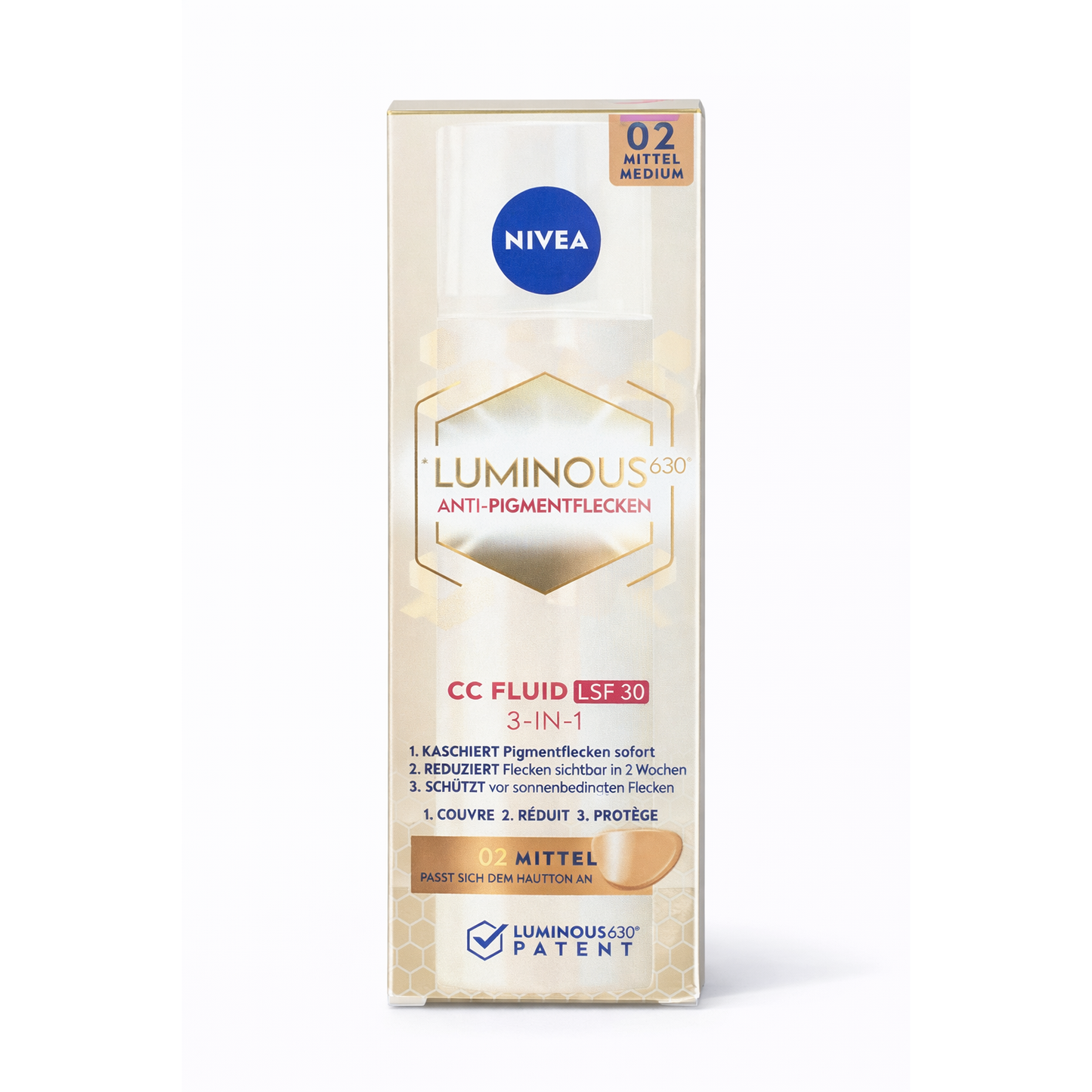 NIVEA Luminous630° Anti-Pigmentflecken CC Fluid LSF 30 Mittel
