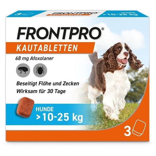 FRONTPRO 68 mg Kautabletten für Hunde 10 - 25 kg · 3 St · PZN 18654297