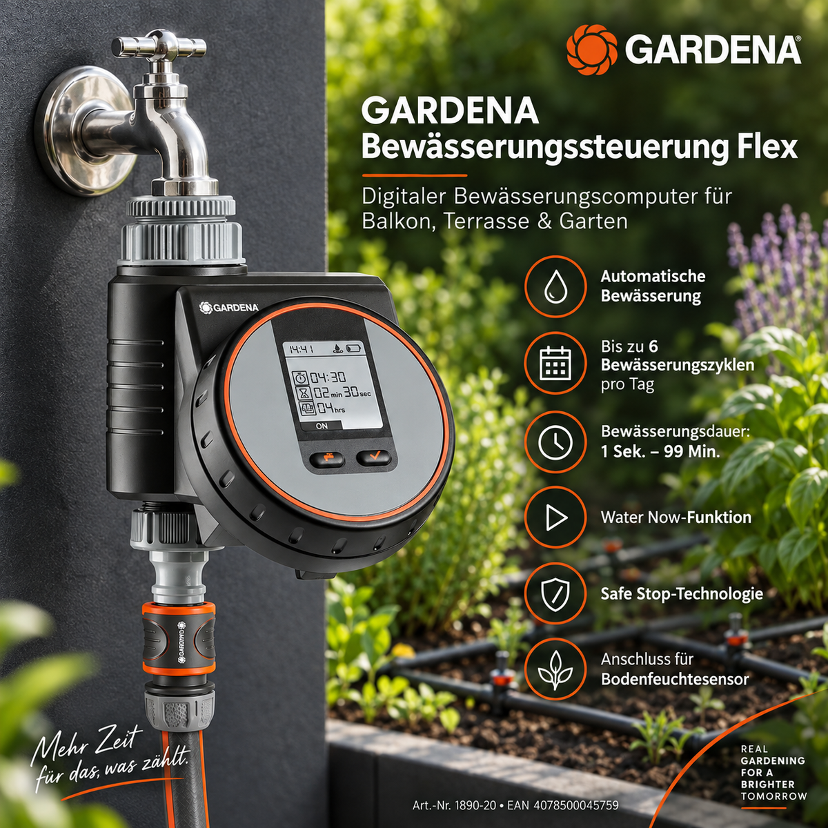 Gardena Bewässerungssteuerung Flex Digital Bewässerungscomputer (1890-20) – Produktbild 1