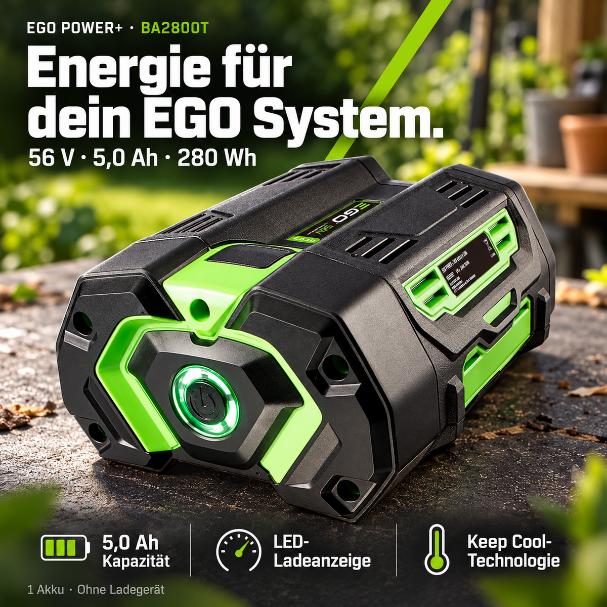 EGO Akku / Batterie BA2800T 56V 5,0Ah