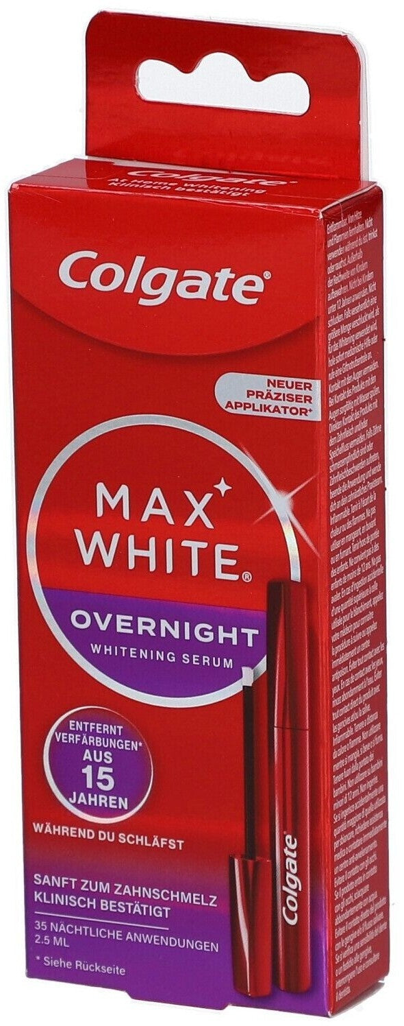 Colgate Max White - Overnight Whitening Serum - Zahnaufhellungs Kit - 35 Nächte