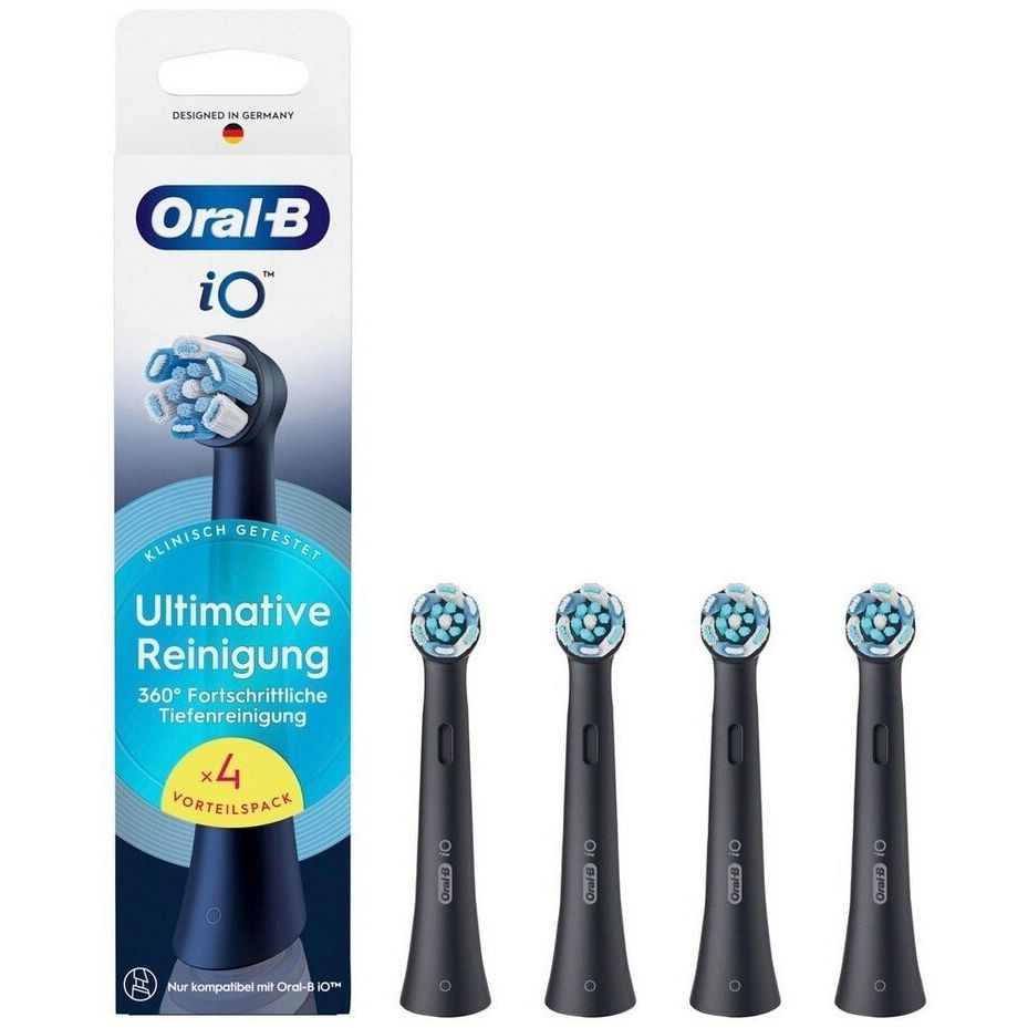 Oral-B iO Aufsteckbürsten Ultimative Reinigung Schwarz 4 Stück