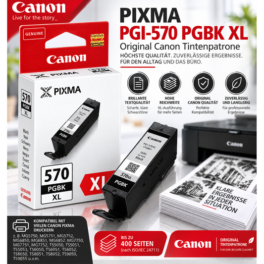 Canon PGI-570PGBK XL Tintenpatrone - Schwarz (0318C001)