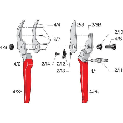 Felco Ersatzteilsatz Klinge 2/3 mit Feder + Stellschlüssel
