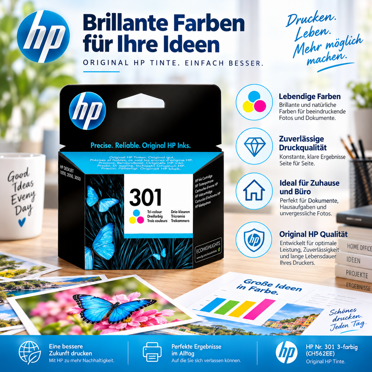 HP Nr. 301 3-farbig Original Tintenpatrone (CH562EE)