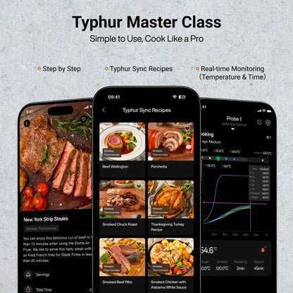 Typhur Sync Gold Lite Digitales Grill- & Fleischthermometer Schwarz inkl. 1 Sond