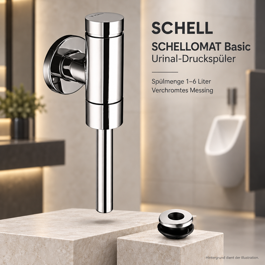 Schell Urinal Druckspüler 1/2" DN15, SCHELLOMAT BASIC, Pissoir Drücker