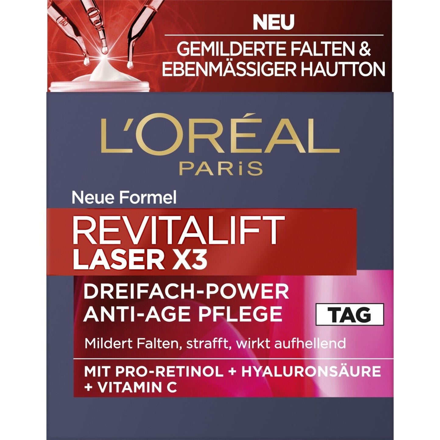 L'Oréal Revitalift Laser X3 Dreifach Power Anti-Age Creme 50 ml Gesichtspflege