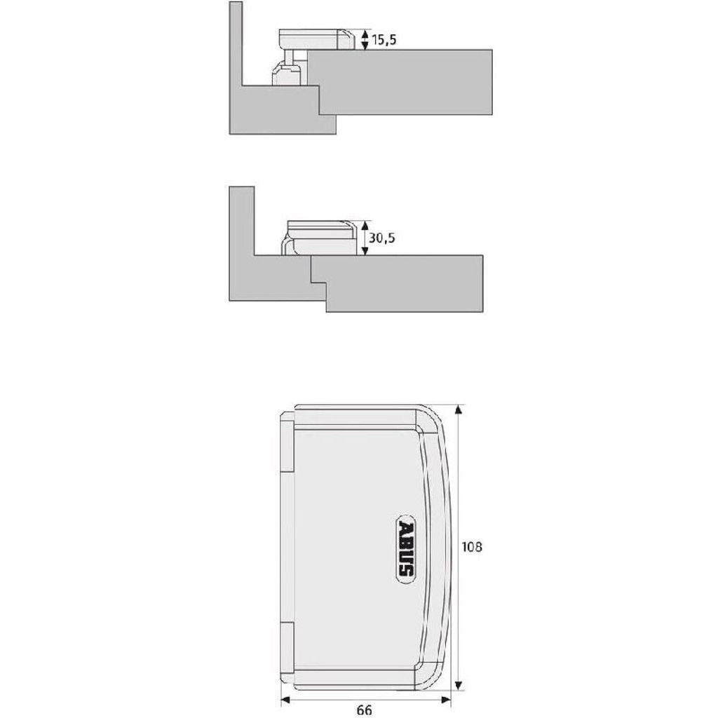 Abus Tuerzusatz-Sicherung 112 W EK Bandseite - 261169