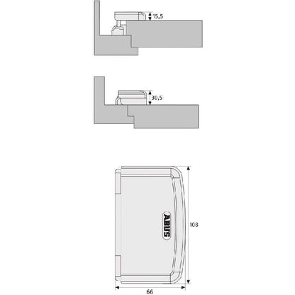 Abus Tuerzusatz-Sicherung 112 W EK Bandseite - 261169
