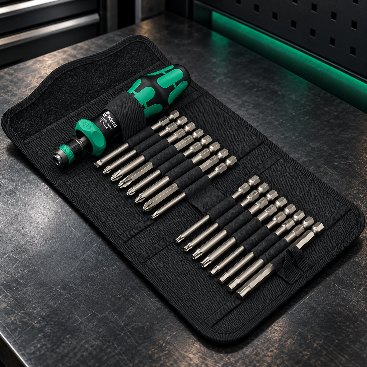 Wera Kraftform Kompakt 60 RA-R – 17-teiliges Schraubendreher- und Bit-Set