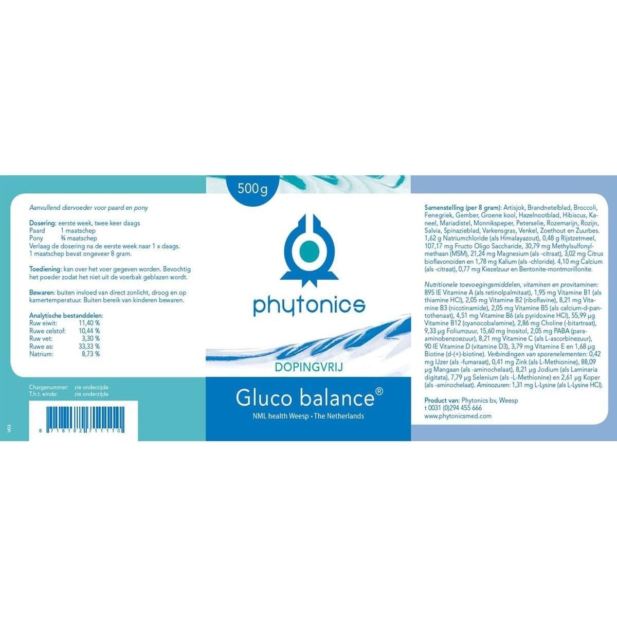 Phytonics Gluco Balance Pferd & Pony 500 g – Ergänzungsfuttermittel