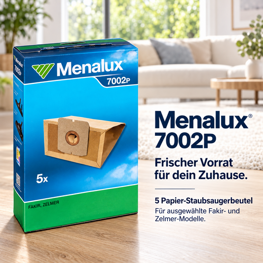 Menalux 7002 P Staubsaugerbeutel ( 5 Beutel ) kompatibel mit Swirl Z 113 / Z113