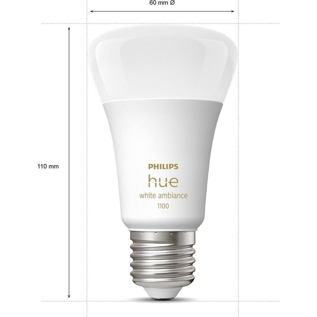 Philips Hue White Ambiance E27 8W 1100lm 2er Set 929002468404