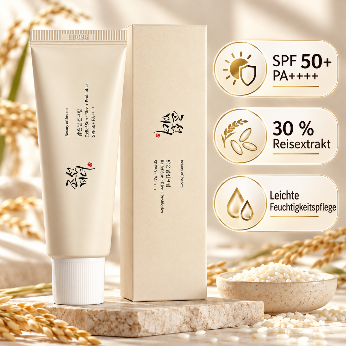 Beauty of Joseon Relief Sun Rice Probiotics SPF50+ PA++++ 50ml Sonnencreme – Produktabbildung
