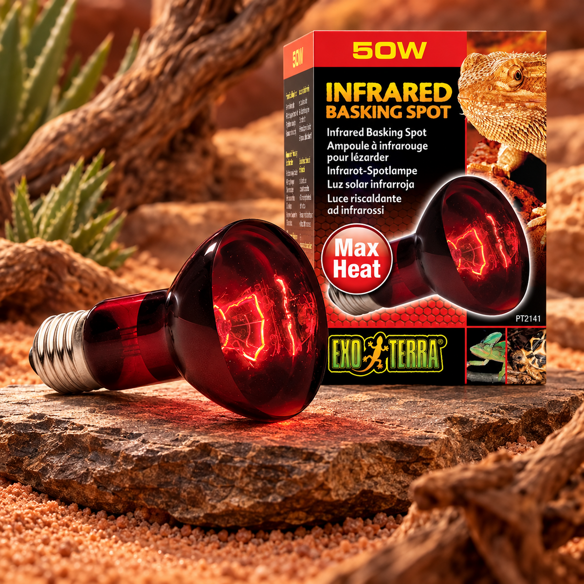 Exo Terra Infrared Basking Spot - Infrarot-Spotlampe für Terrarium Wärme