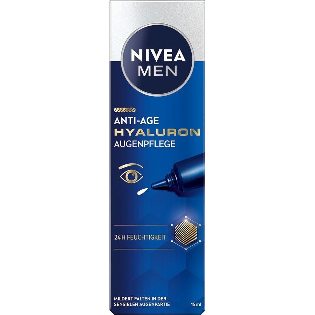 NIVEA MEN Anti-Age Hyaluron Augencreme 15 ml gegen Falten Männer
