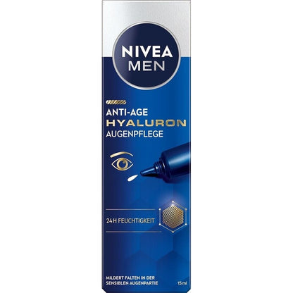 NIVEA MEN Anti-Age Hyaluron Augencreme 15 ml gegen Falten Männer