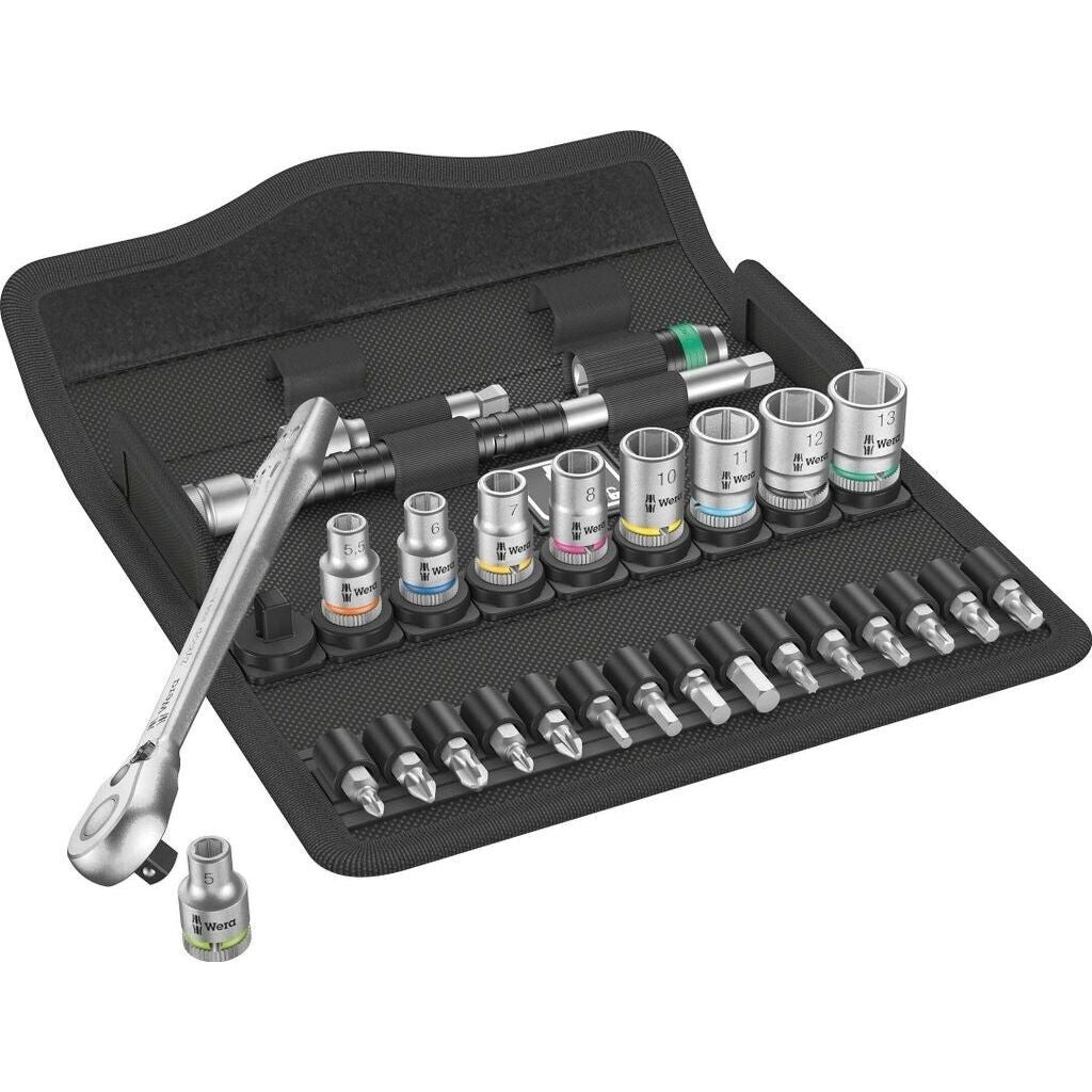 Wera 8100 SA 8 Zyklop Knarrensatz 1/4" 28-tlg. Ratsche Steckschlüssel