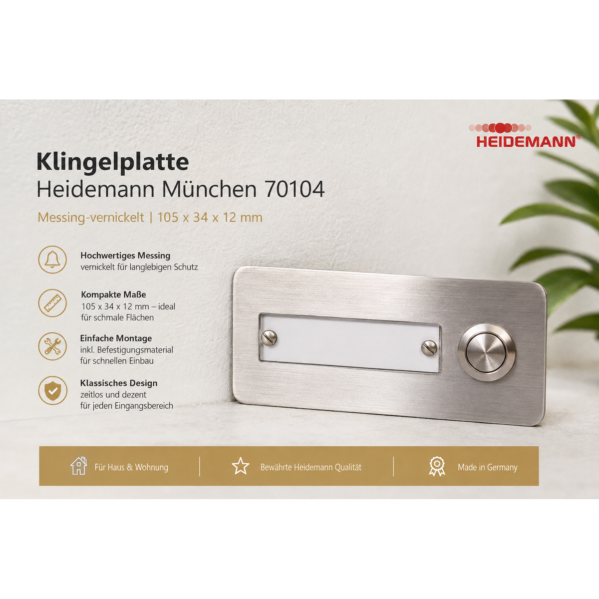 Heidemann Klingelplatte Berlin Edelstahl V4A 70121 108x45 mm_0.2_5