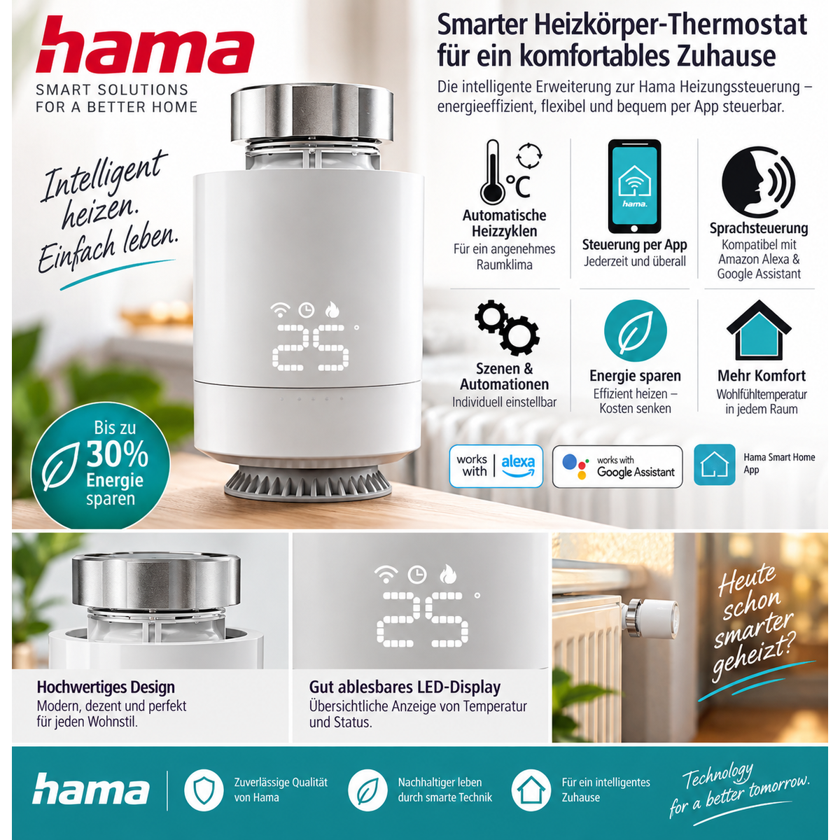 Hama Smartes Thermostat für Hama Heizungssteuerung WLAN - Erweiterung