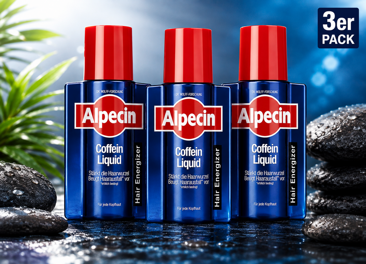 Alpecin Coffein Liquid Hair Energizer,  3 x 200 ml
