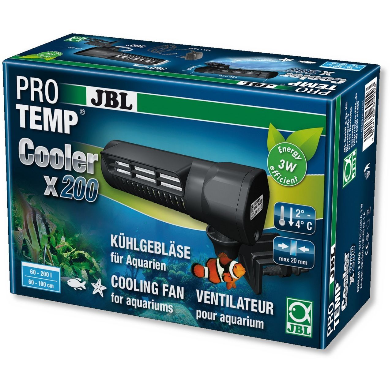 JBL PROTEMP Cooler 200 Kühlgebläse für Aquarien Kühlung Aquarienkühlung