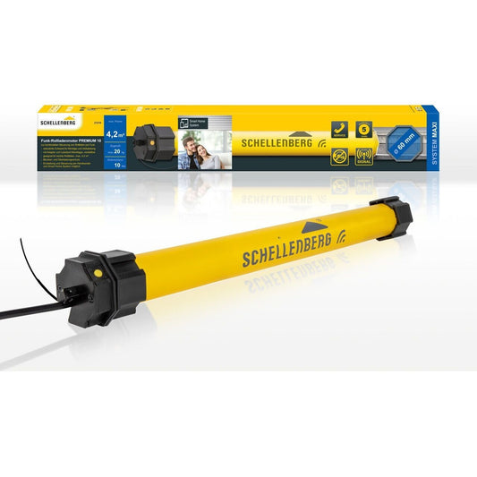 Schellenberg Funk-Rohrmotor MAXI Premium, Rolladenmotor für 60 mm Welle