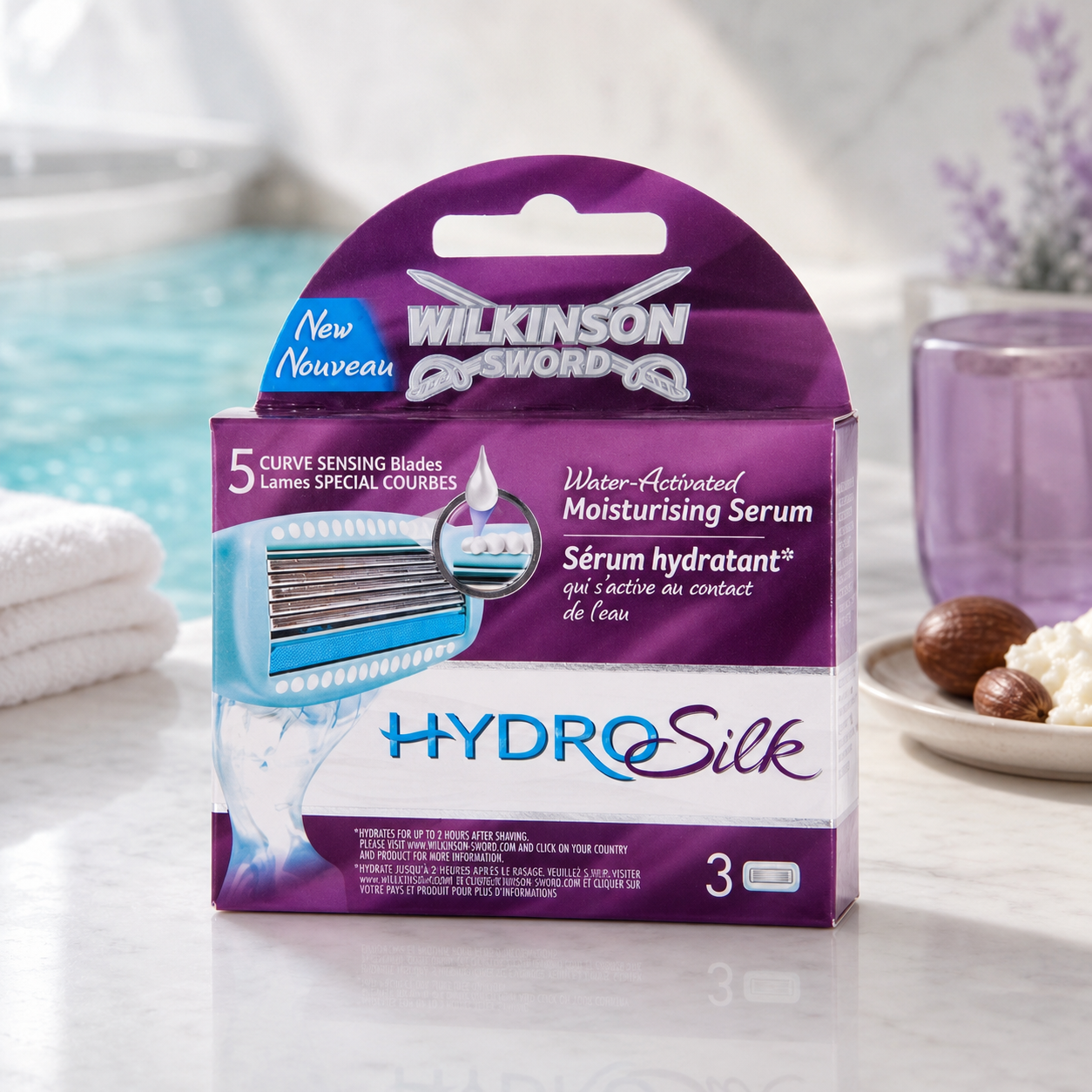Wilkinson Sword Hydro Silk Damen Rasierklingen - 3 Stück