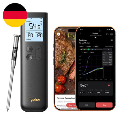 Typhur Sync Gold Lite Digitales Grill- & Fleischthermometer Schwarz inkl. 1 Sond