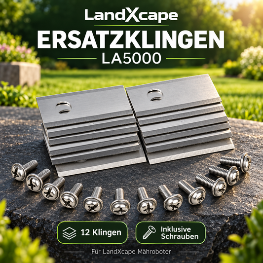 LandXcape LA5000 Ersatzklingen – 12 Ersatzmesser für Mähroboter, Silber