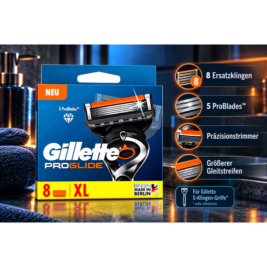 Gillette Fusion5 ProGlide Manual Rasierklingen Original ,XL-8.St, OvP Neu – Produktbild 1