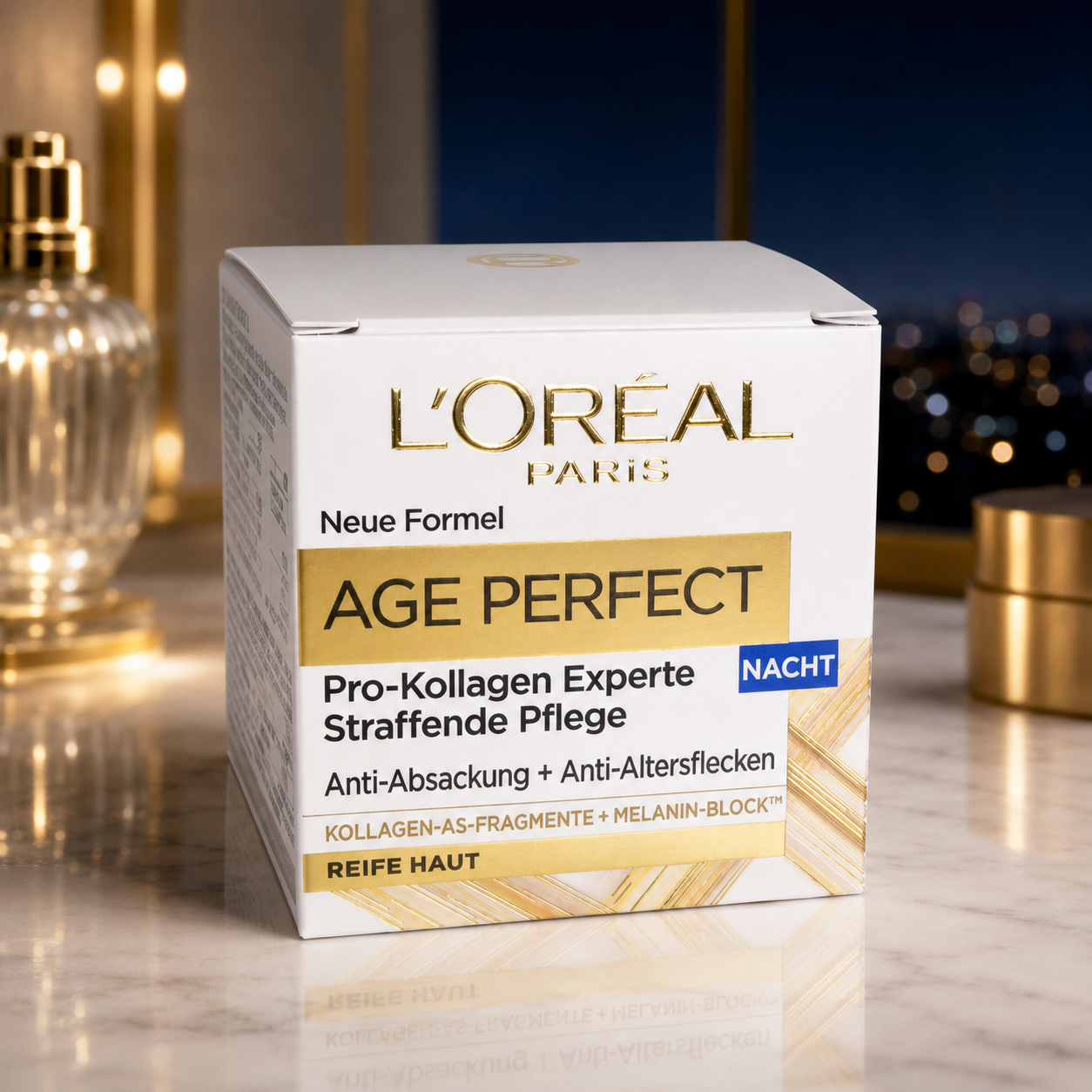 L'Oréal Paris Age Perfect Pro-Kollagen Experte Staffende Pflege Nacht, 50 ml