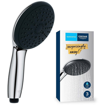Grohe Vitalio Start 110 Handbrause rund 3 Strahlarten mit Water Saving 8,4 l ...