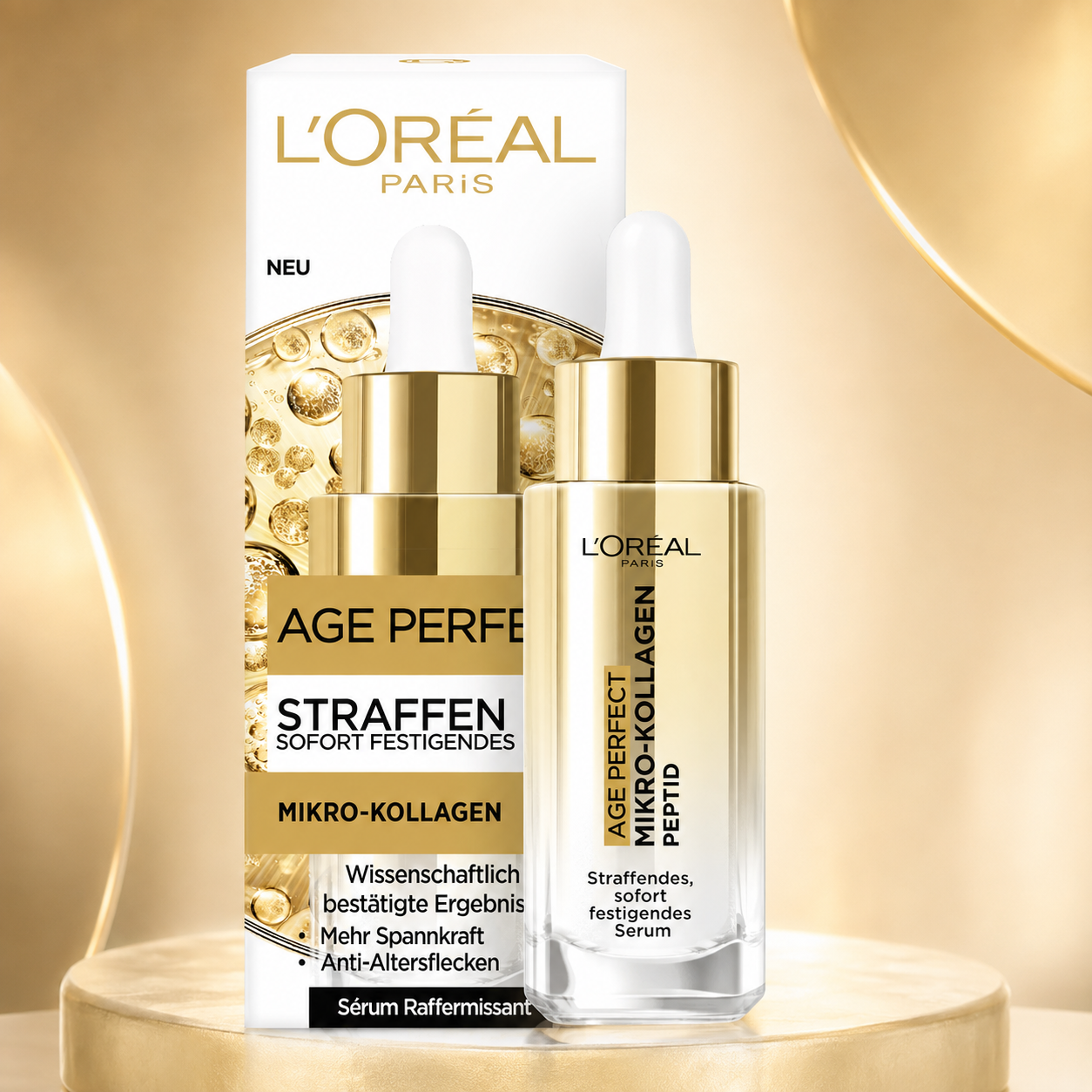 L’Oréal Paris Anti-Aging Kollagen-Serum, sofort 30 ml (1er Pack), Age Perfect