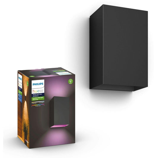 Philips Hue White & Color Ambiance Resonate Outdoor Wall Light LED schwarz